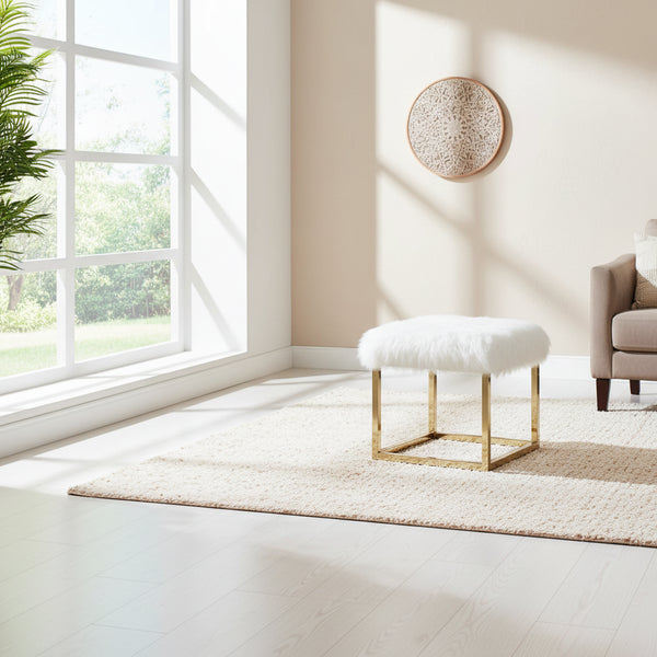 Tula Contemporary 21-inch Metal Entryway Bench by Furniture of America