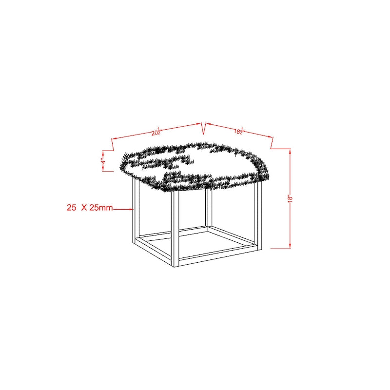 Contemporary 21-inch Metal Entryway Bench by