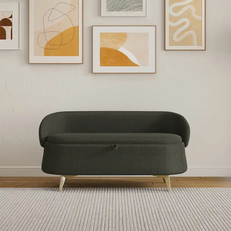 Teddy Fleece Storage Bed Bench