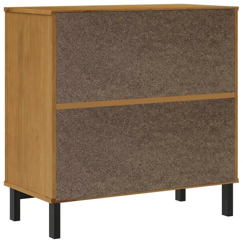 Sideboard with Glass Door 31.5x15.7x31.5 Solid Wood Pine - 31.5 x 15.7 x 31.5