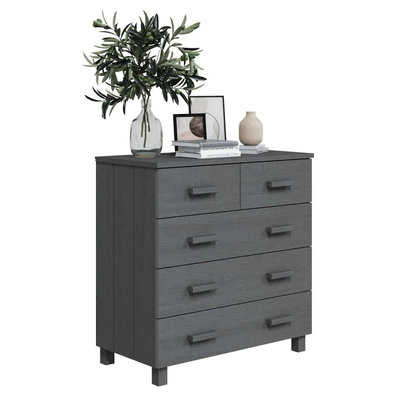Sideboard Bar Buffet Console Cabinet with Drawers Solid Wood Pine - 31.1x15.7x31.5
