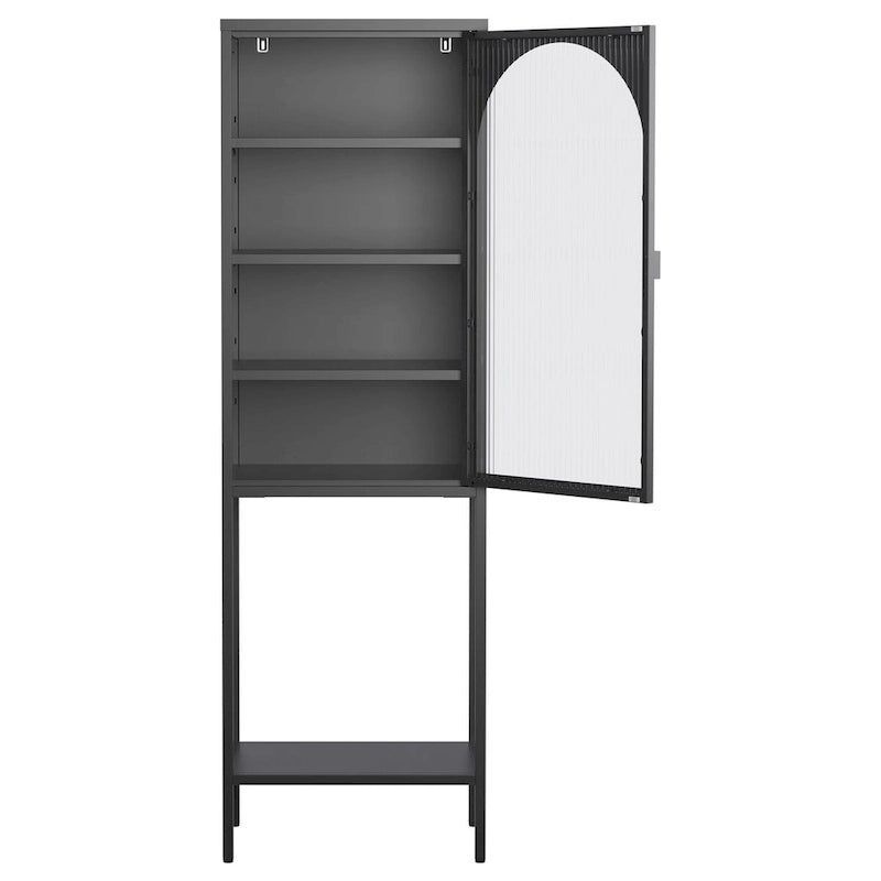 5-Tier Cube Bookshelf Storage Cabinet with 3 Adjustable Shelves