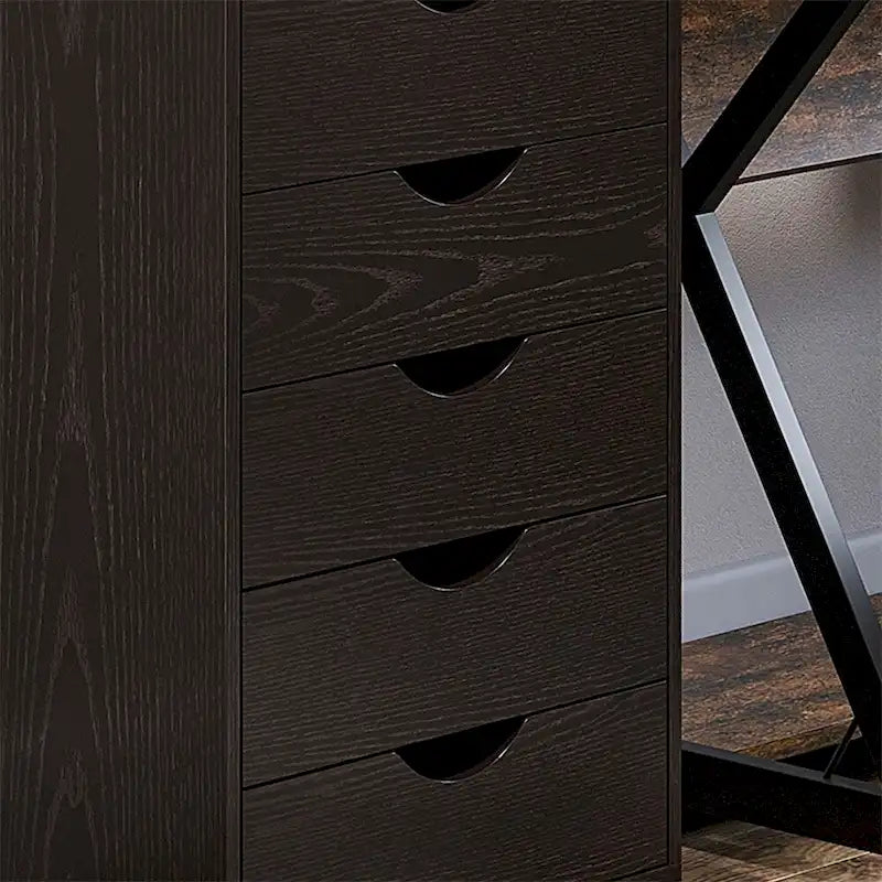 5 Drawer File Cabinet Storage Organizer Filing Cabinet with Wheels