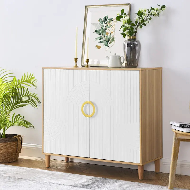 storage cabinet with doors and shelves,MDF feature cabinet with adjustable shelves, freestanding sideboard buffet cabinet
