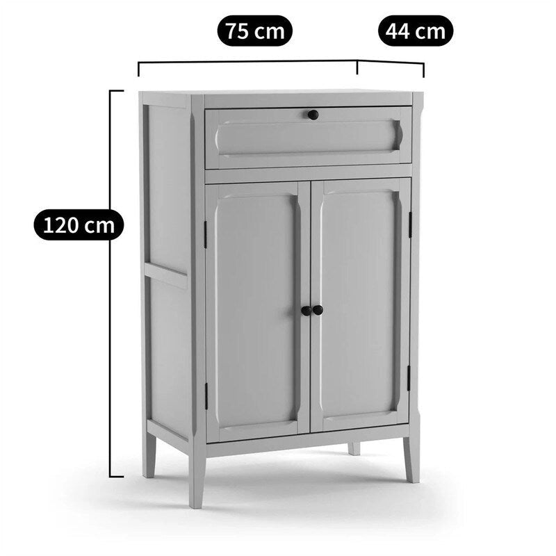 2-Door, 1-Drawer Cabinet - 47.3H *29.6W *17.4D