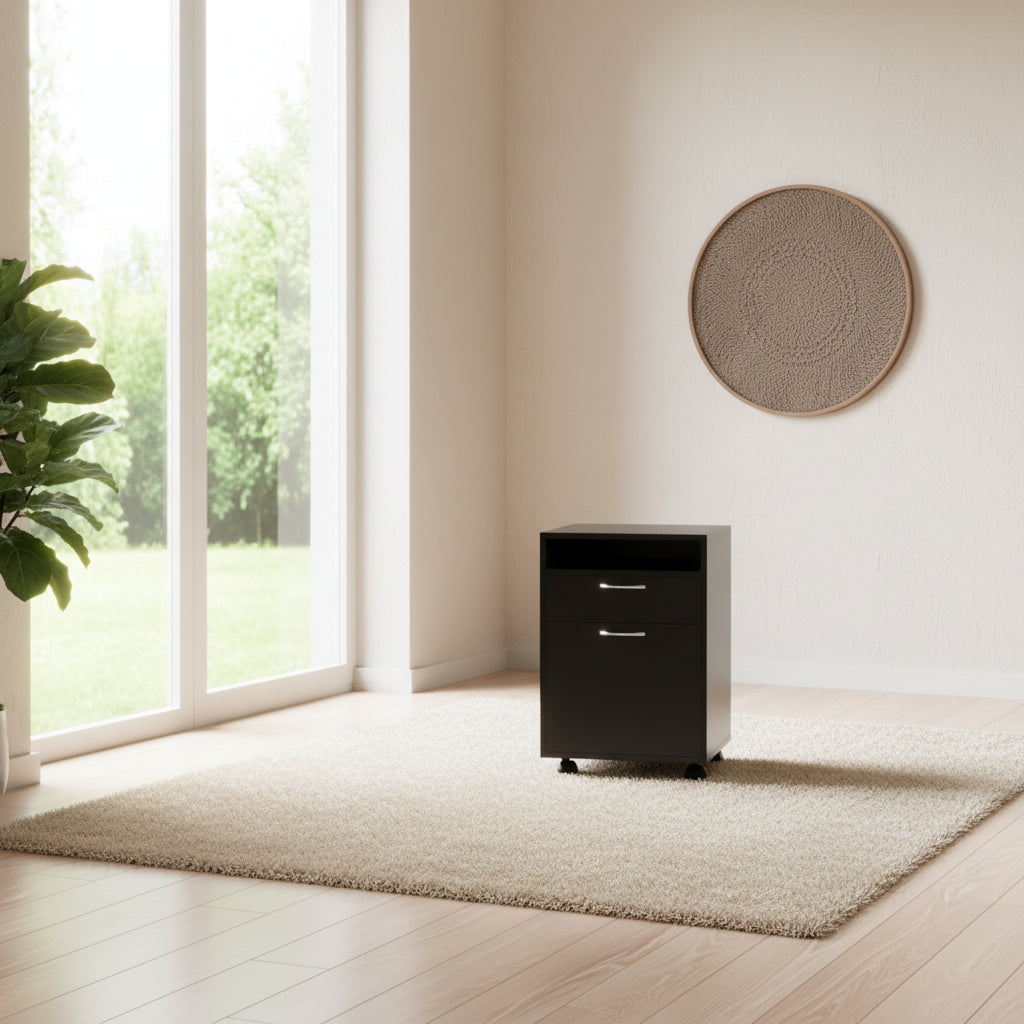 Mobile Storage Cabinet Organizer with Drawer and Cabinet