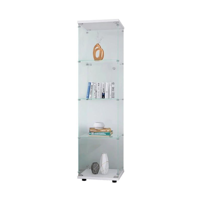 Glass Display Cabinet 4 Shelves with Door