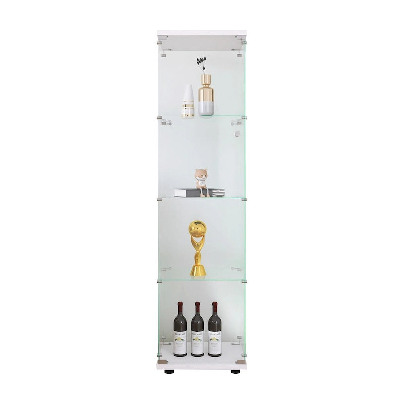 Glass Display Cabinet 4 Shelves with Door