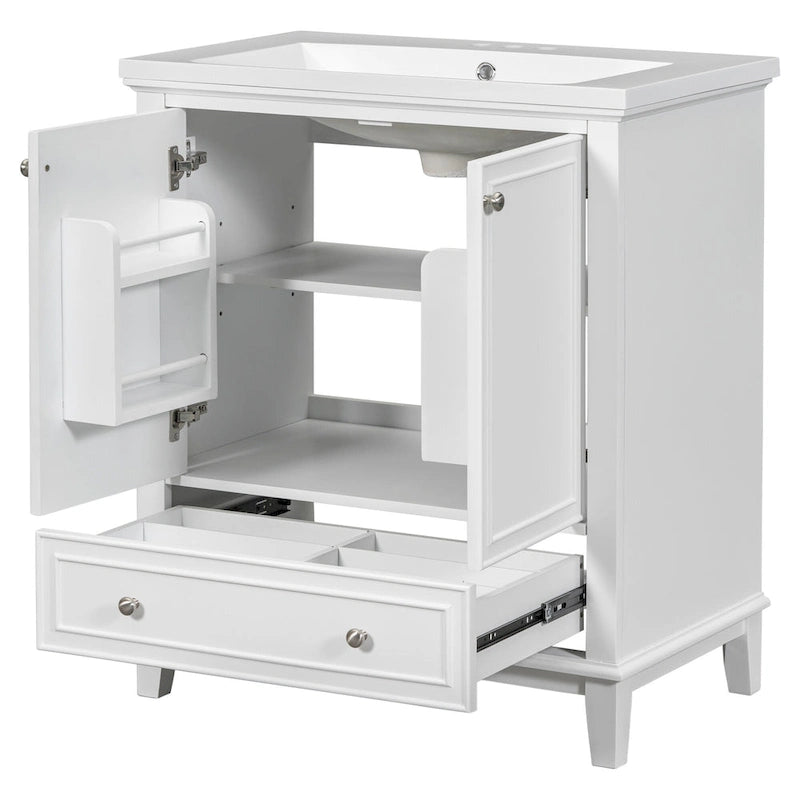 Bathroom Cabinet with Doors and Drawer